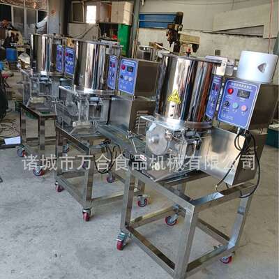 碎肉成组机器牛肉饼机鸡肉饼成型机鱼泥虾泥成型挂浆机器源头厂家