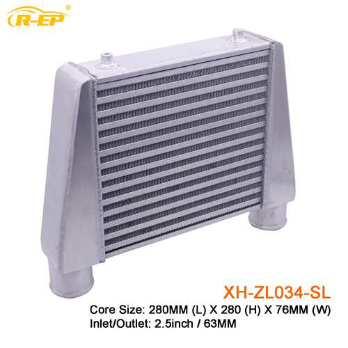 汽车中冷器改装发动机涡轮280x280x76mm铝合金冷却中冷散热器通用