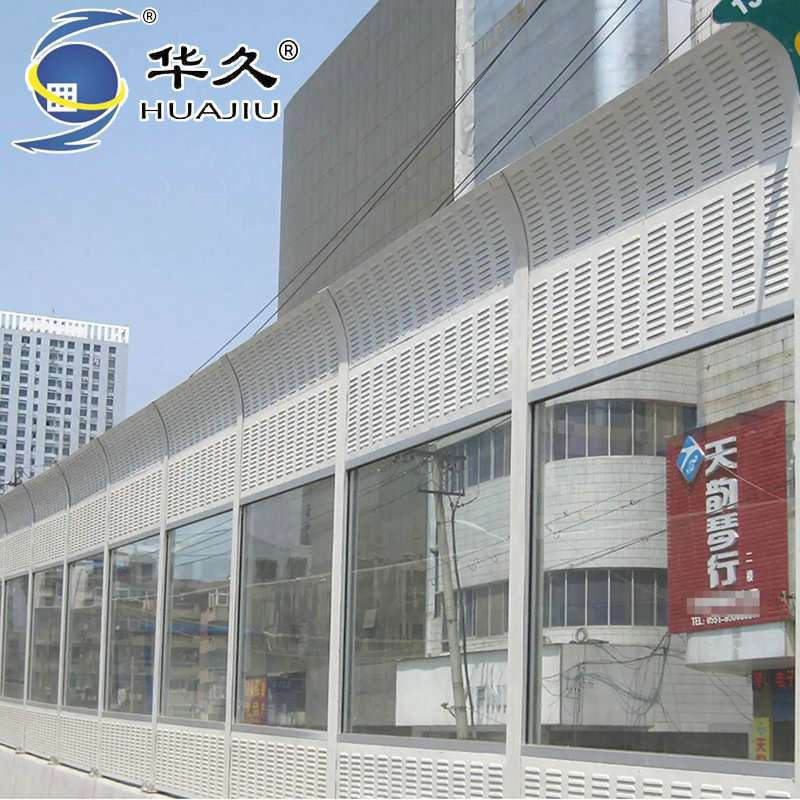 弧形声屏障厂家供应半透明景区隔音板弧形折角微孔吸音板隔音屏障