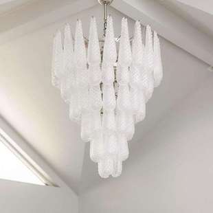 法式Murano别墅客厅轻奢吊灯楼梯灯餐厅卧室复古玻璃灯具穆拉诺灯