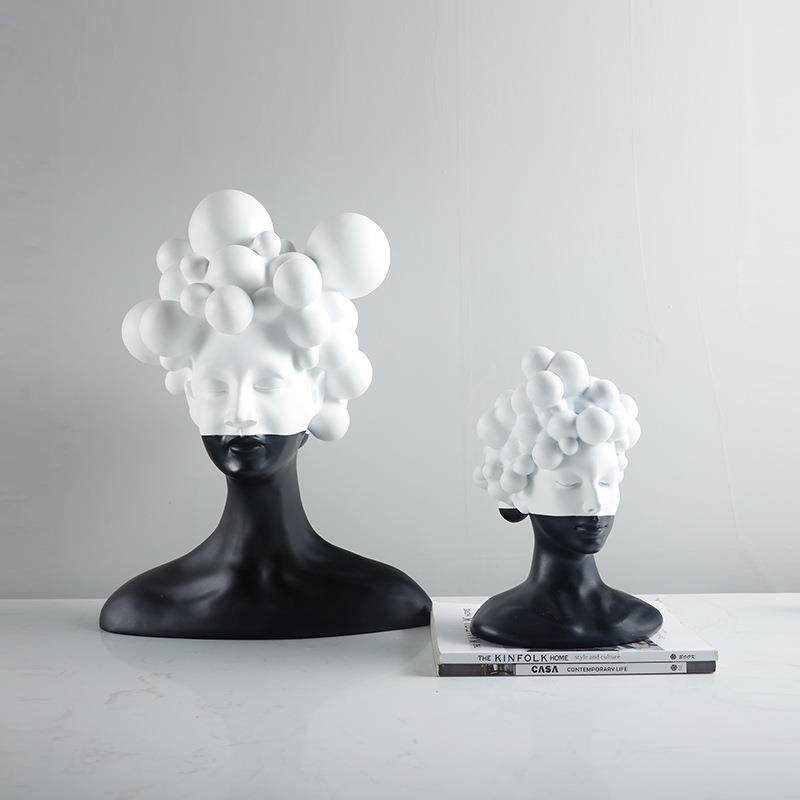 现代抽象人物雕塑摆件 家居客厅玄关样板房酒店别墅艺术软装饰品