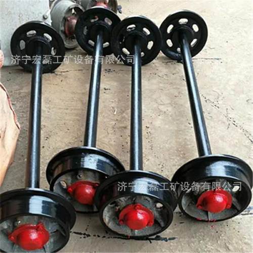 隧道固定式矿车轮对侧卸式矿用闭式轨道轮煤矿井下轨道运输铸钢轮