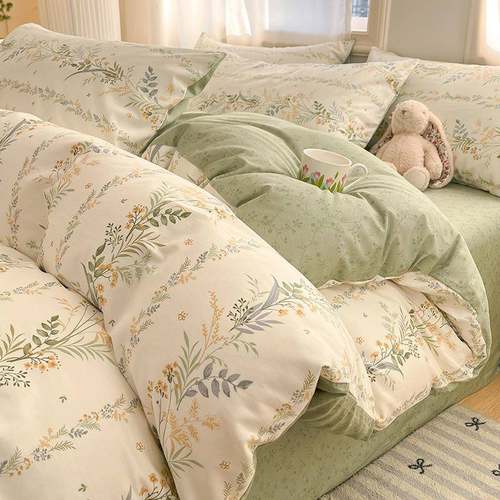 四件套纯棉全棉2025年新款床上用品床单被套学生秋冬宿舍三件套