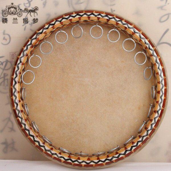 35/民族牛皮厘 民族鼓40专业高档演奏 乐器水新疆 红木手工手鼓米