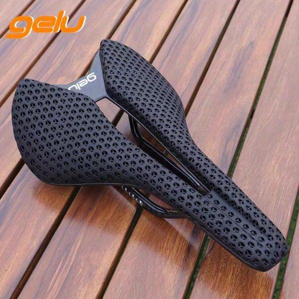 gelu公路车3D打印坐垫超轻碳纤维山地自行车中空座包碳轨骑行鞍座