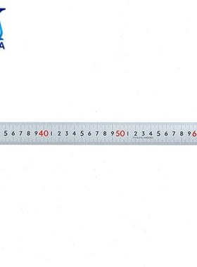 亲和翘头直尺亚光60cm cm表示 上下段1mm间距 带红数字 JIS 13137