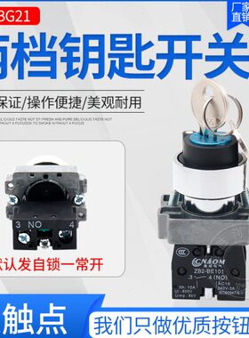 银-2G2NCB带两位点自锁按钮B  XG2钥匙11开关B旋钮1O