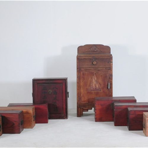 明清古典老榉木小书箱上海老旧箱子民国J老旧家具怀旧复古收纳装