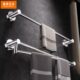 挂免打孔壁挂旋转挂架浴室毛巾架全铜卫生间双杆浴巾架厕所毛巾杆