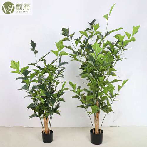 仿真绿植鱼尾葵盆栽旅人蕉芭蕉树龟背竹落地室内橱窗植物角设计