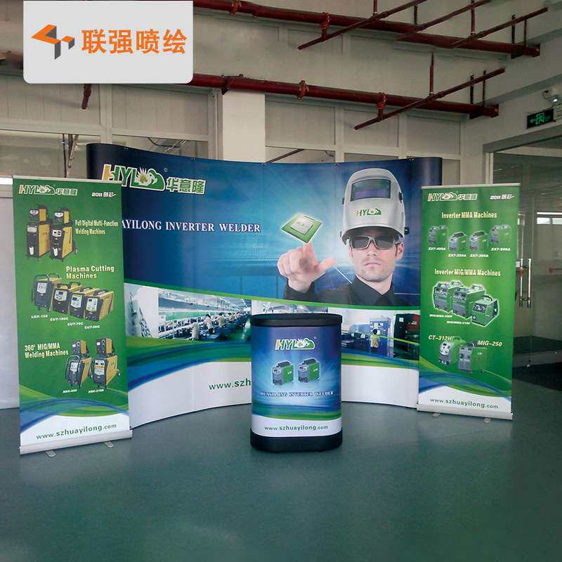厂家供应展架弹簧 磁吸布拉网热转印画面制作