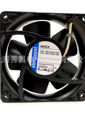 德国PAPST TYP 4600X 115V 20W 12038 12CM 全金属耐高温风机风扇