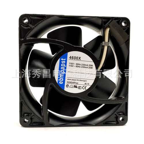 德国PAPST TYP 4600X 115V 20W 12038 12CM 全金属耐高温风机风扇
