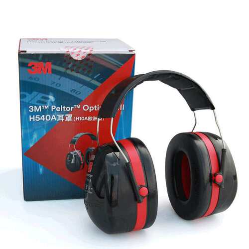 3M 头带耳罩SNR35头带式隔音耳罩降噪劳保H540A-411-SV Optime 3