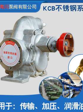 不锈钢齿轮泵三相抽油自吸输送不锈钢油泵KCB18.3-KCB200