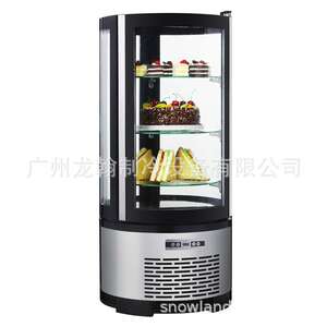 圆形旋转蛋糕柜圆弧玻璃冷藏展示柜蛋糕保鲜柜风冷柜小型
