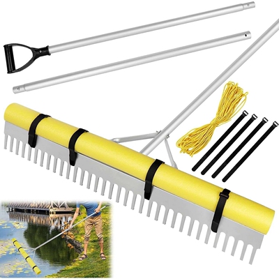37齿36英寸优质铝耙草坪耙树叶耙湖耙带泡棉绳子