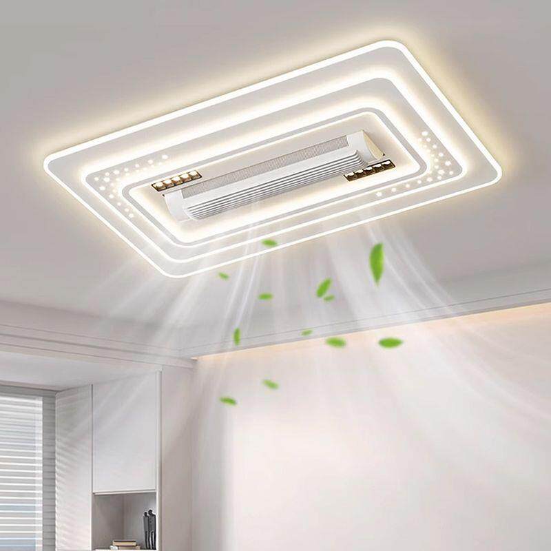 无叶风扇灯吸顶灯客厅卧室灯现代三色智能语音外贸可选110V英文41