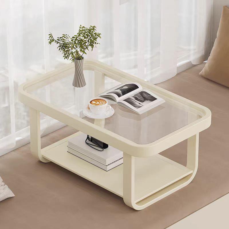 LN奶白飘窗铁艺小桌子边几茶桌小茶几奶油风榻榻米桌角几矮桌炕几