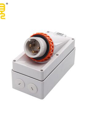 大观56AI332澳标户外明装倒插插头 工业防水插头防尘IP66三插斜插