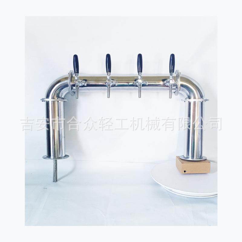 不锈钢门型酒柱啤酒分发吧台扎啤机简约4头6头啤酒柱售酒塔带龙头