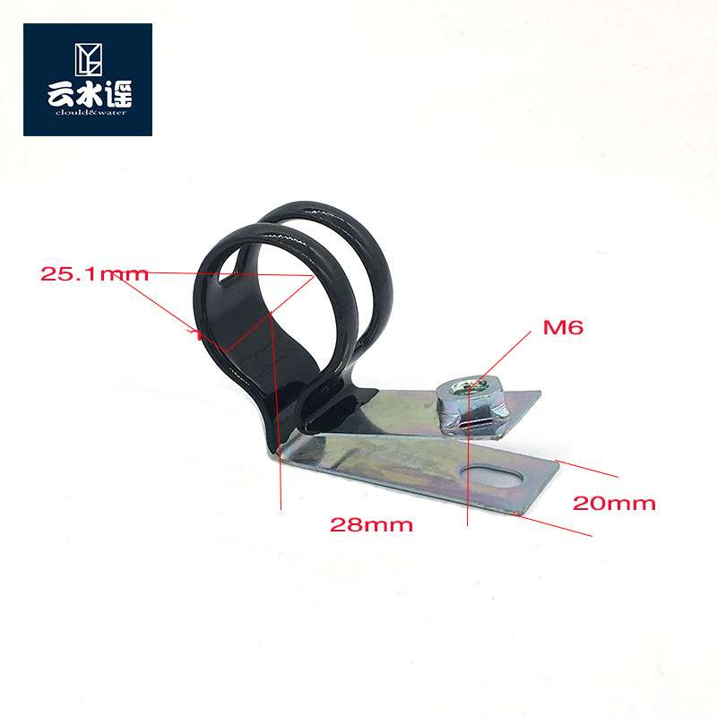 管夹Q686-F4浸塑25   15