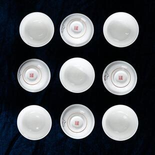 羊脂玉陶瓷碗家用吃饭的碗新中式加厚防烫面碗可微波碗碟餐具套装