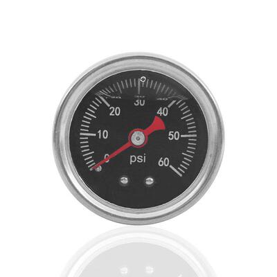 供燃油压力表耐震充油轴向不锈钢压力表YBN40Z 60psi 1/8NPT厂销