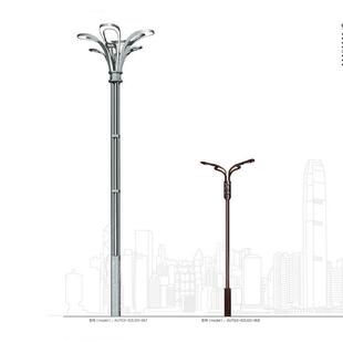 LED市电路灯杆 市电道路双头双臂LED路灯 户外景观路灯