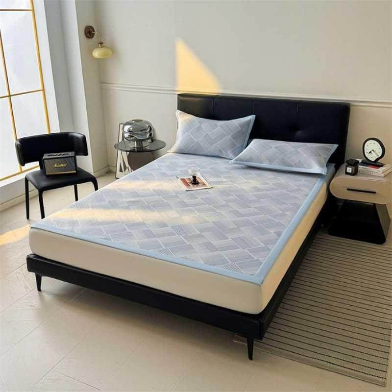 凉爽丝滑夏日裸睡四件套冰感面料轻奢风格床单被套柔软透气