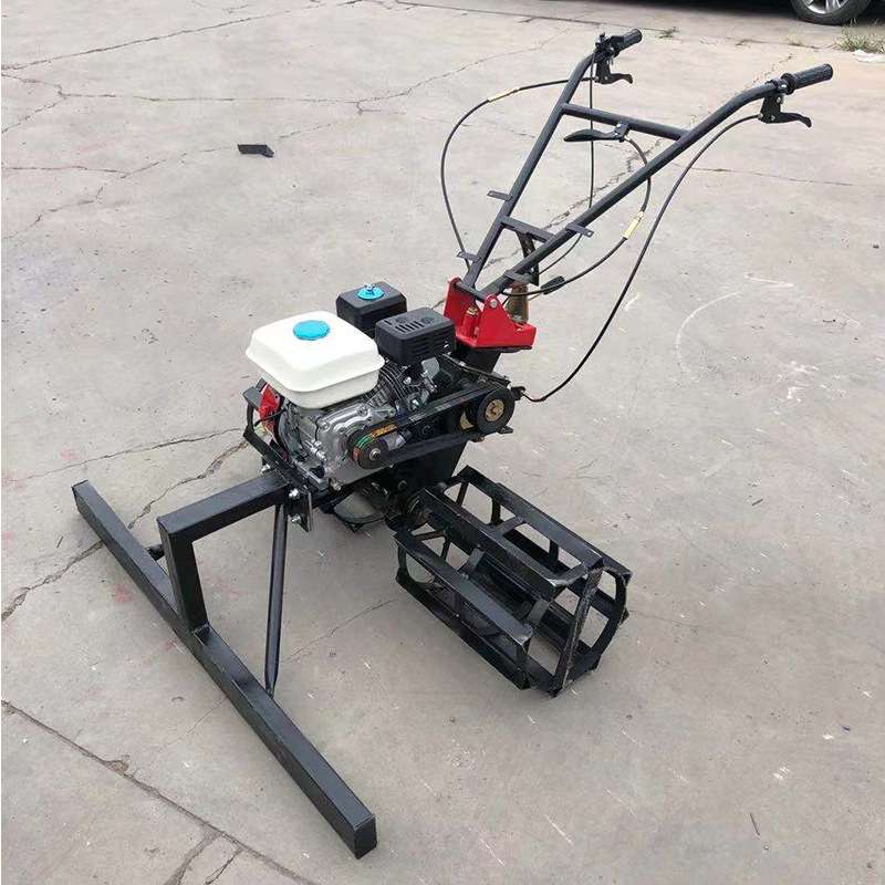 手推式水泥铺料机 工地沥青混凝土摊铺整平汽油混凝土铺平扒灰机