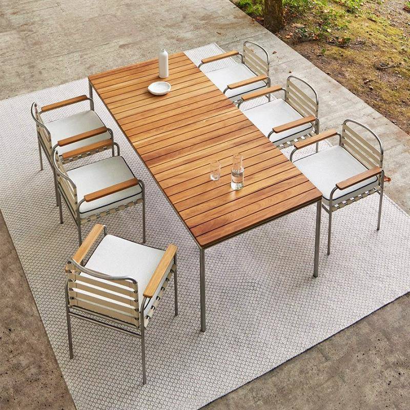 户外桌椅庭院别墅室外露天阳台铝合金椅子酒店休闲花园外摆家具