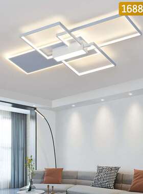 【严选】主灯极简风灰色系LED吸顶灯现代大气艺术圆形卧室书房灯