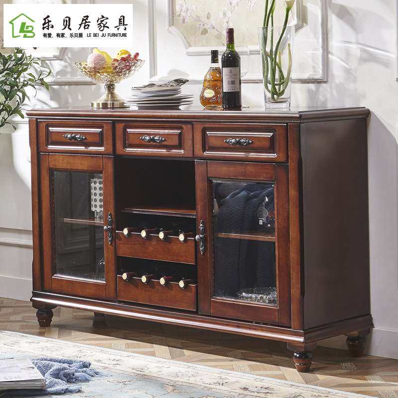 美式餐边柜酒柜三门一体全实木餐桌组合高柜欧式复古原木厂家直销,鲜花速递/花卉仿真/绿植园艺,割草机/草坪机,淘宝优惠券,粉丝福利购,淘宝优惠卷