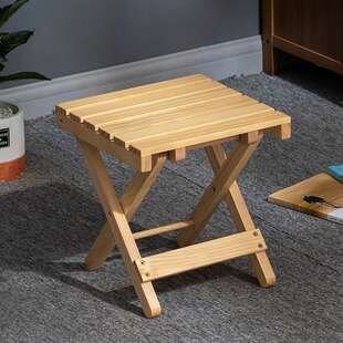 加厚实木马扎折叠凳子木质板凳小凳子矮款家用浴室儿童便携式简易