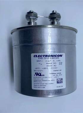 E62.G62-102G11 1UF 3000VDC 2100VAC 德国ELECTRONICON 滤波电容
