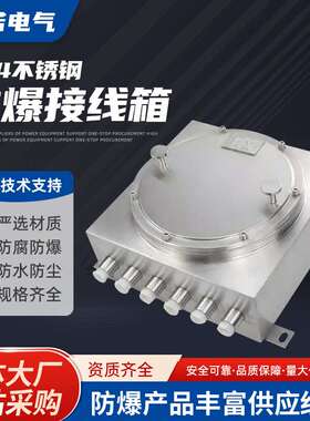 304不锈钢IIC防爆接线箱 按钮开关接线空箱BXK防爆仪表控制箱