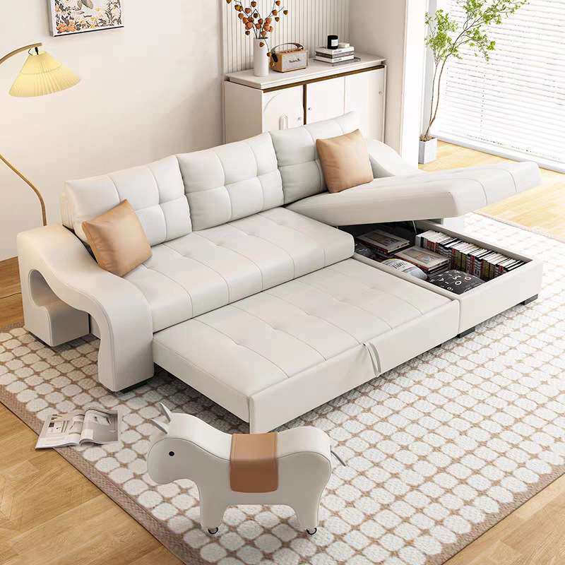 奶油风多功能沙发床一体两用客厅2026新款直排贵妃二合一可以当床