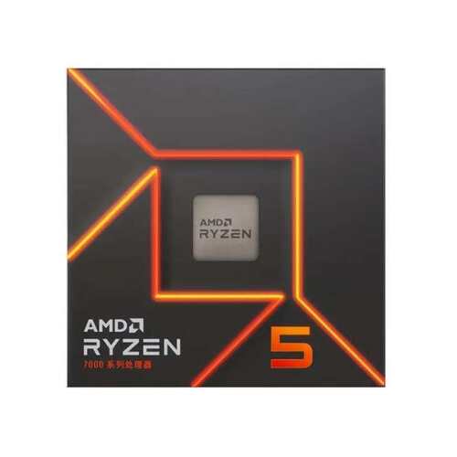 AMD锐龙R5 7500F盒装CPU 6核12线程65W AM5接口适用A620/B650主板