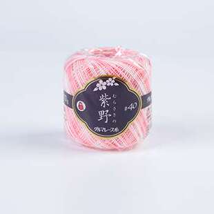 DARUMA#072350 横田蕾丝线#40 紫野 段染  进口钩编梭编线