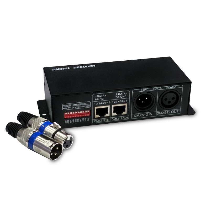 DMX512解码器 LED灯RGB控制器分控器3通道输出 DMX调光