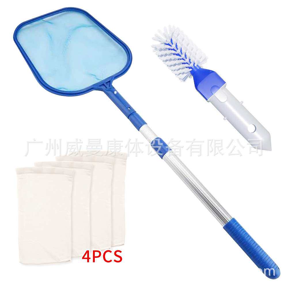 泳池清洁工具套装带杆泳池网捞叶网清洁配件过滤袜袋角落刷子网兜