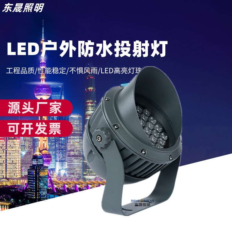 大功率LED投光灯50W户外防水小区公园景观插地灯照树灯草坪射灯