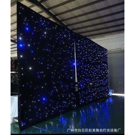 LED 蓝白灯星空幕布 星星幕布 婚礼 婚庆 舞台演出 直播背景