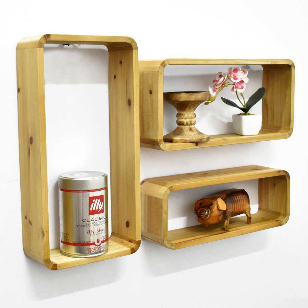 长方形三框创意格子客厅墙上装饰搁板隔板架置物架墙壁架装饰架子