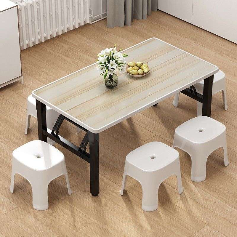 可折叠吃饭桌小户型出租房餐桌家用客厅茶几简易小桌子矮桌地摊桌