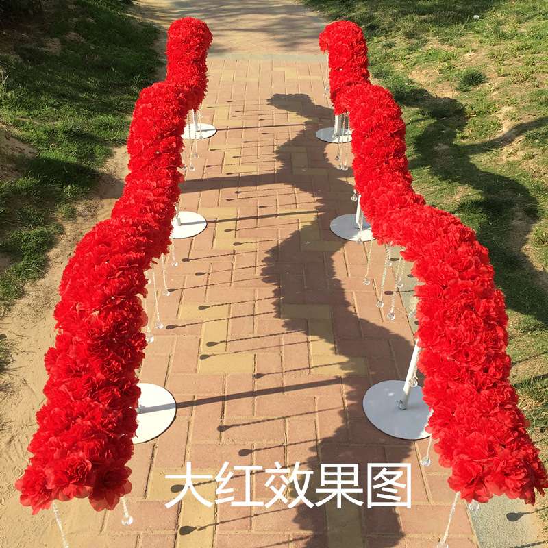 2021婚庆道具新款绢花路引铁艺过道鹊桥花艺背景装饰道具