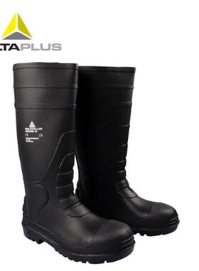 代尔塔301407 PVC防滑防水防砸防刺穿 耐油耐酸碱高帮安全水靴