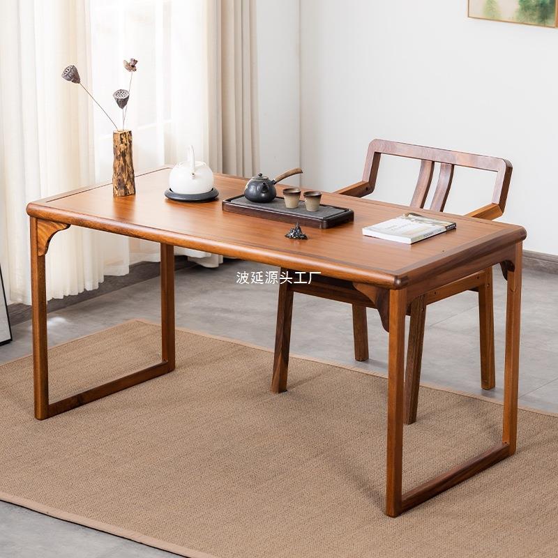 新中式书桌书法桌毛笔桌全实木电脑桌家用书桌办公桌国学桌书房写