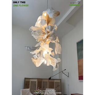 巨型纸艺花发光艺术装置美陈造景场景装饰纸花场景道具大型纸艺